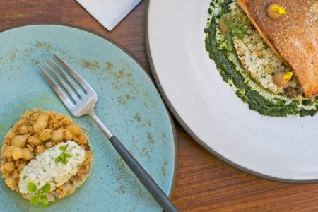 Yellowtail Crudo & Salmon