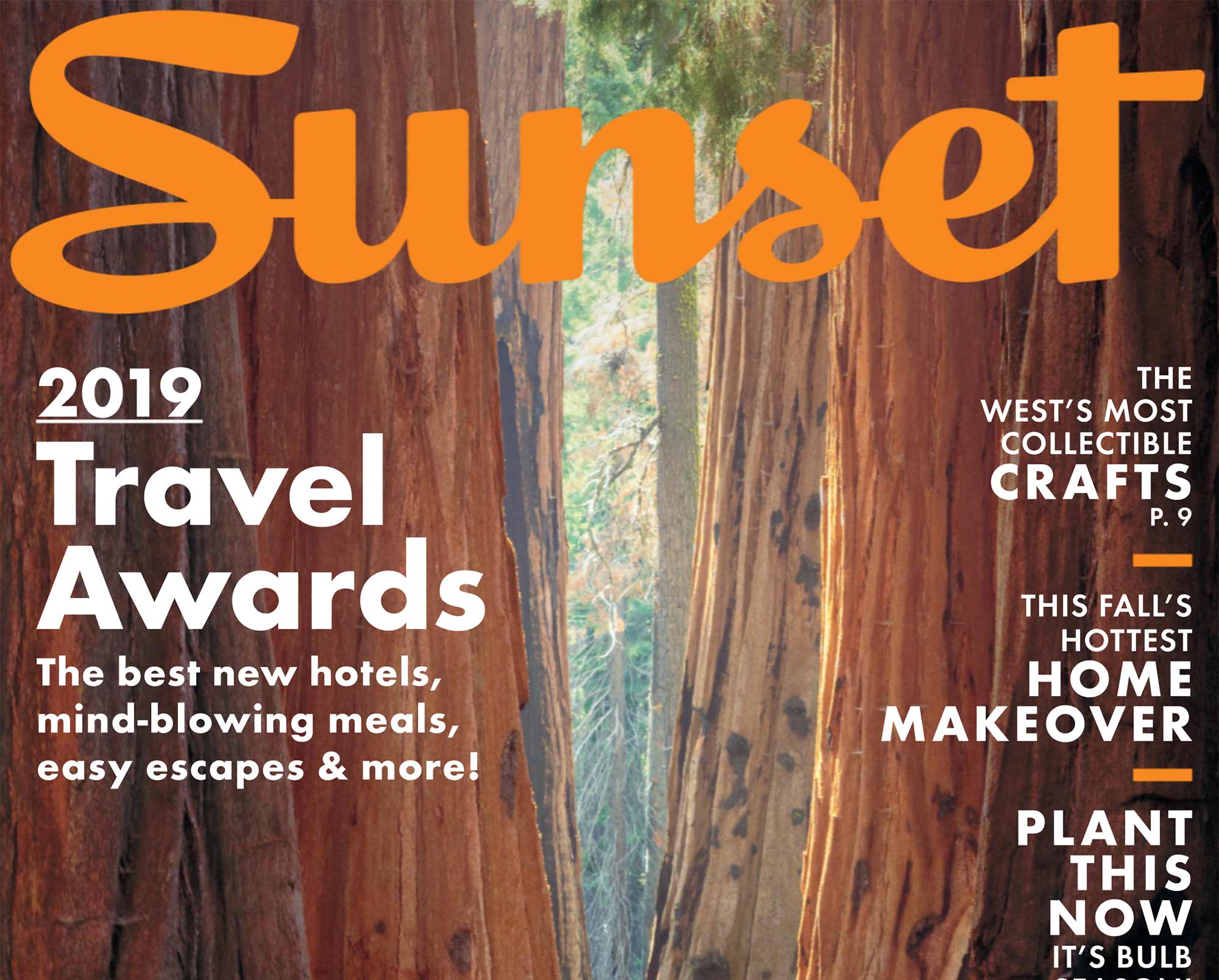 Sunset Magazine:<br/>2019 Travel Awards: 101 Reasons To Explore The West Now