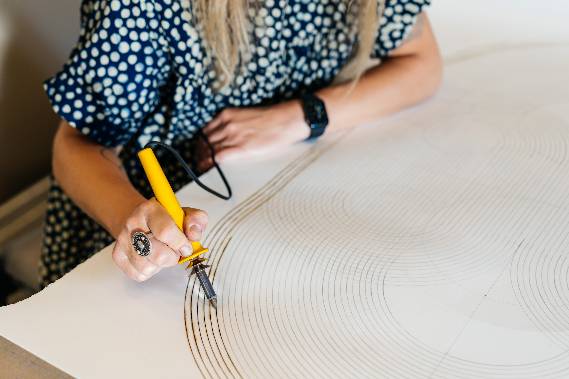 Art Process of Katrine Hildebrandt-Hussey, photo by Emma K Morris