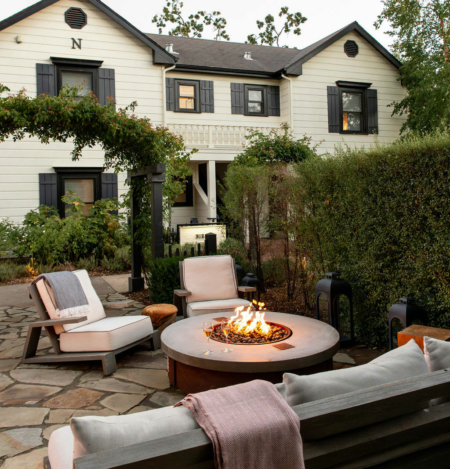 Firepit with Wine
